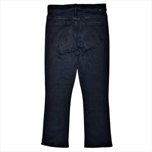 MOTHER The Insider Crop Bootcut Jean in Not Guilty Black Size 28 - Picture 5 of 10
